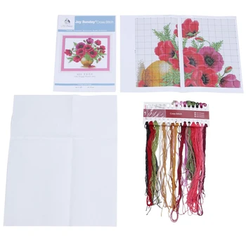 

New Releases Cross Stitch Kits Patterns Embroidery Kit - py Flower Vase 14CT 41x33cm