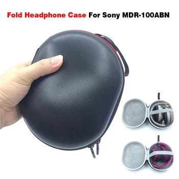 

Waterproof Travel Portable Hard Shell Zipper Headphone Case Foldable Headset Dustproof Accessories EVA For Sony MDR-100ABN
