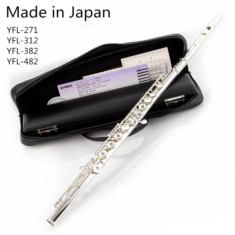 Top Japan Flute FL-482Professional Cupronickel C Key 16 Hole Silver Plated Musical Instruments With Case and Accessories | Спорт и