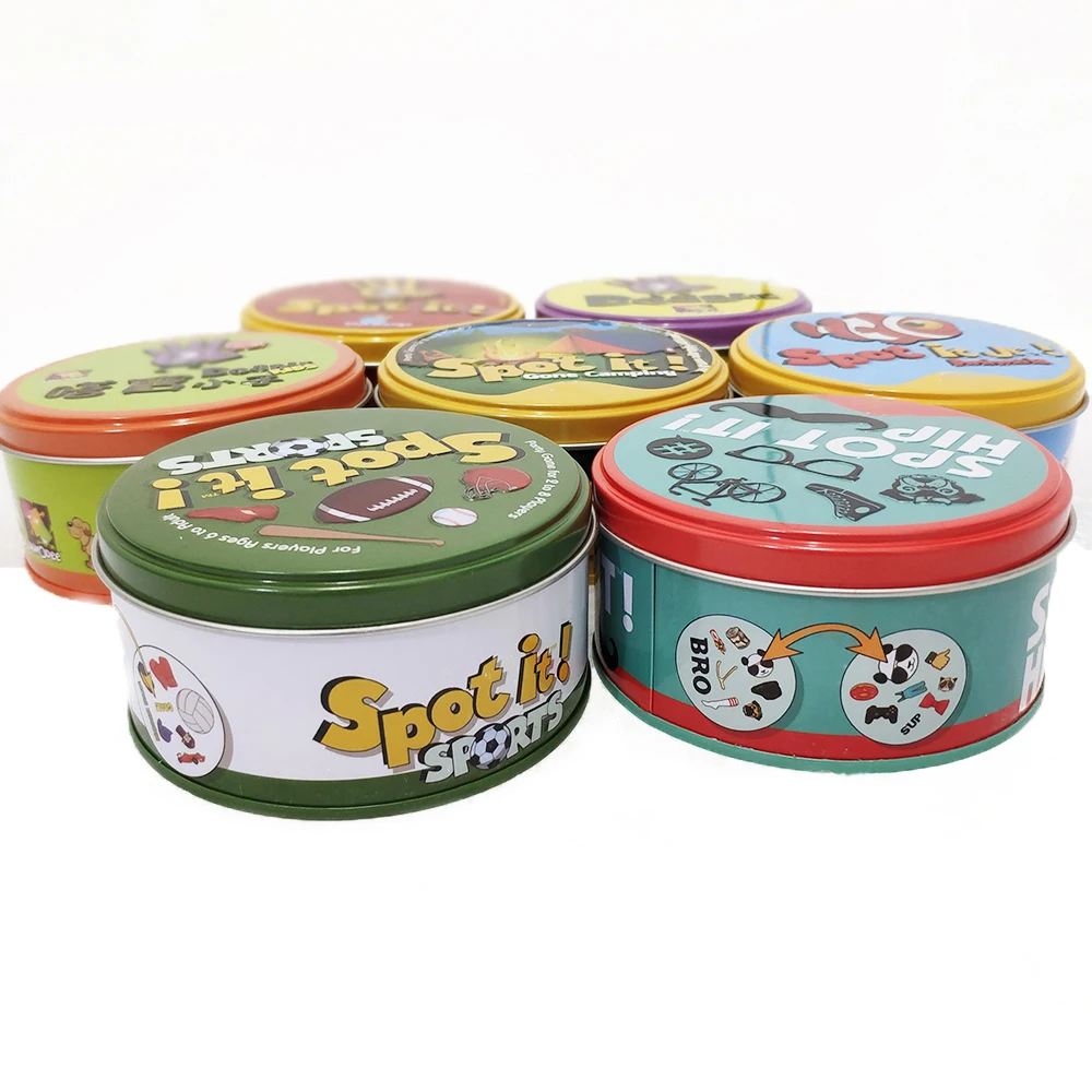 

2019 Spot Cards Metal Boxes It Hip 7 English Version Board Game High Quality Cards tin Original Edition Blue Orange Animals