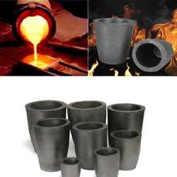 Nouveaux graviers en Graphite d'argile de fonte, tasse noire, torche de four, moulage de fusion, raffinage or argent cuivre laiton aluminium 