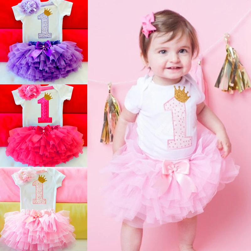 Robe De Bapteme Pour Petites Filles Tenue De Fete D Anniversaire De 1 An Robe Tutu Pour Bebe Fille Vetements Photographie De Bapteme De Premier An Aliexpress