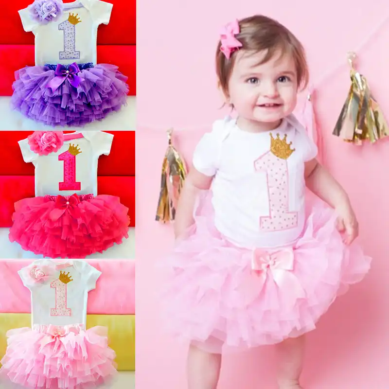 Robe De Bapteme Pour Petites Filles Tenue De Fete D Anniversaire De 1 An Robe Tutu Pour Bebe Fille Vetements Photographie De Bapteme De Premier An Aliexpress