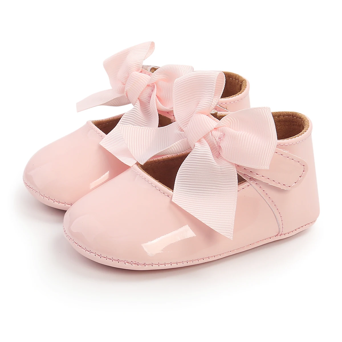 Citgeett Baby Girl Shoes Soft Sole Princess Flats with Cute Bow Non-Slip Infant Crib |