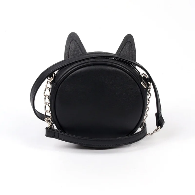 

2019 Hot Sales New Style Cartoon Cute Cat Crossbody Bag Chain Small round Bag Customizable