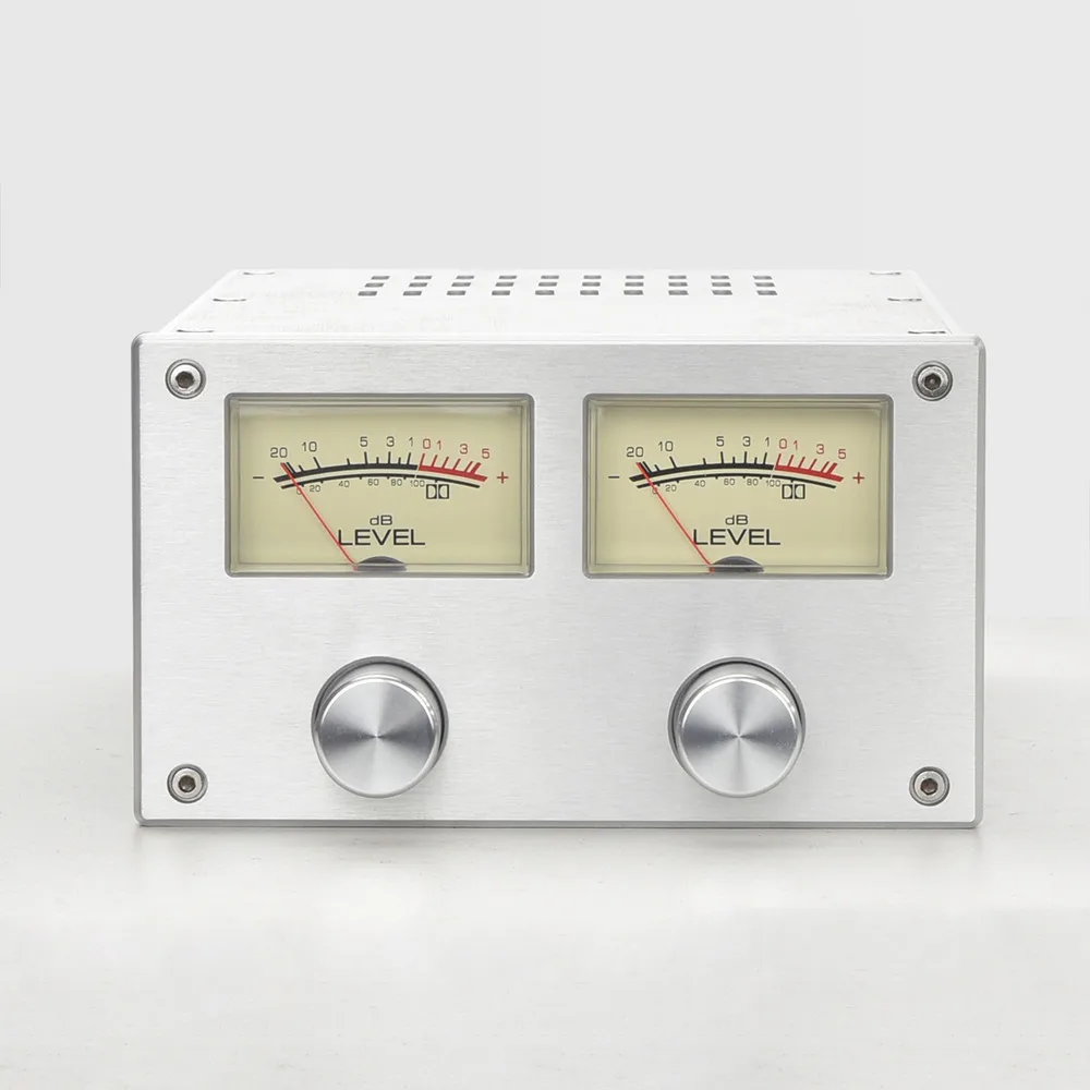 BZ1710 Retro Double Level Meter All Aluminum Amplifier Chassis Tube Power Amp Case Mini Enclosure Diy Box 172*100*268MM