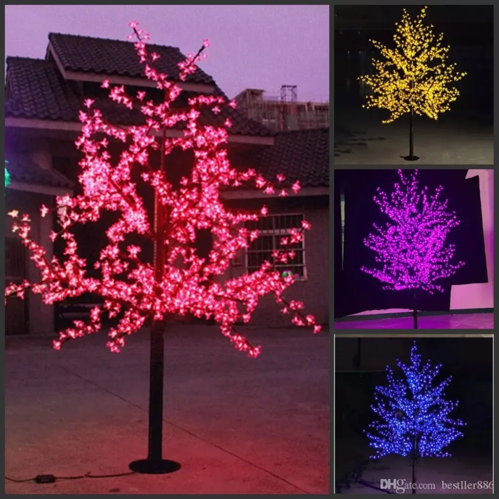 Светодиодный светильник на Рождество, Вишневое дерево, 480 шт., светодиодный светильник, 1,5 м/5 футов в высоту, для внутреннего или наружного использования,, Прямая поставка, Rainp
