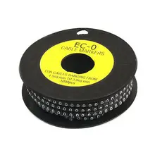 EC-0 черные гибкие ПВХ буквы 0 шаблон Кабельные маркеры 1,5-1000 мм2 шт