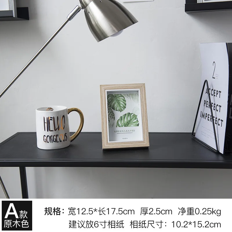 D Nordic photo frame set photo modern minimalist fashion literary decorative wall hanging picture frame - Цвет: D