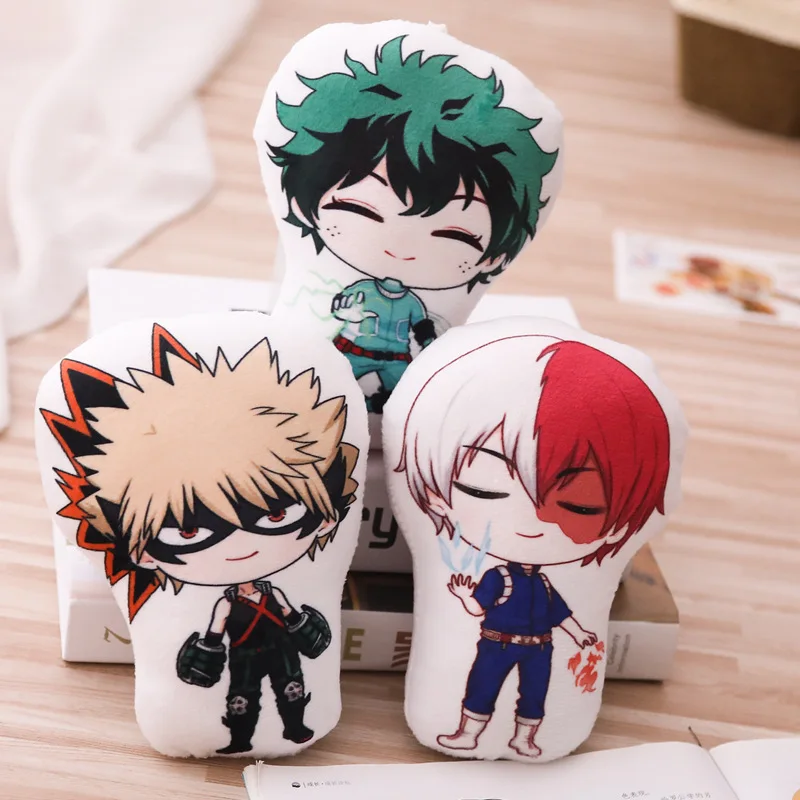 18cm / 45cm Anime My hero Academia Bakugou Katsuki Todoroki Shoto Midoriya Izuku Bolster Plush Boku No Hero Academia Pillow Toy