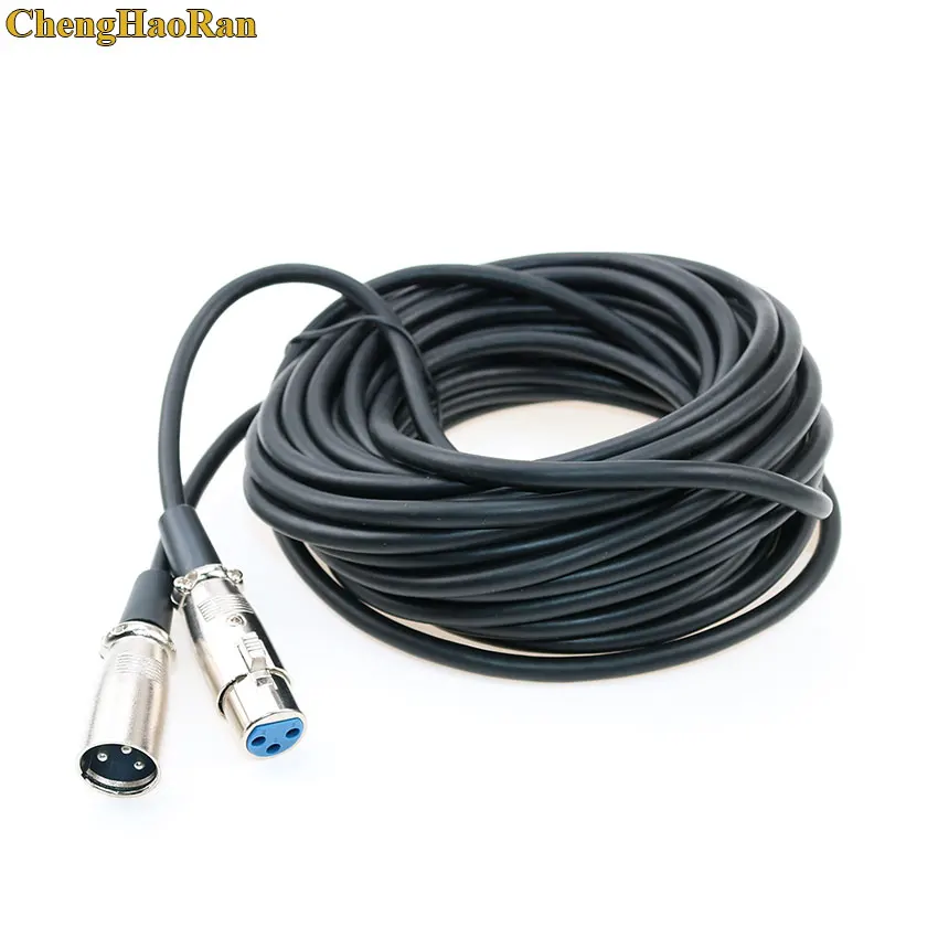 3 Pin XLR Male to Female Microphone Extension Cable Audio Extension Cables Cord Wire Line Black for Microphone 1.5M 3M 5M 10M