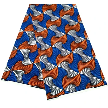 

Polyester African wax print fabric,Ankara fabrics Batik wax kitenge fabric 6 yards LBLD-176