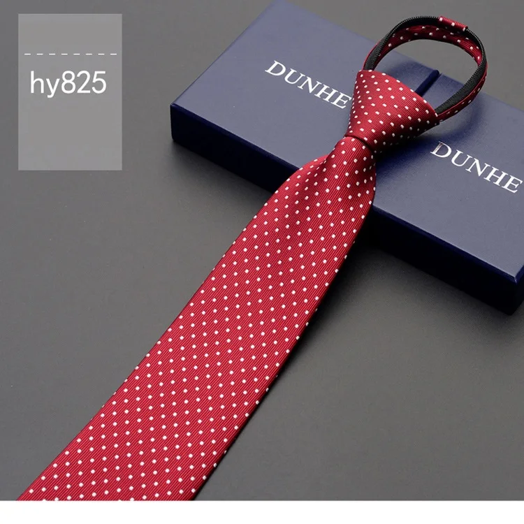 hy825 Высокое качество, новинка, дизайнерские, брендовые, модные, деловые, повседневные, 8 см. Галстуки для мужчин, с водным узором, на молнии, галстук, для работы с подарочной коробкой - Цвет: hy825