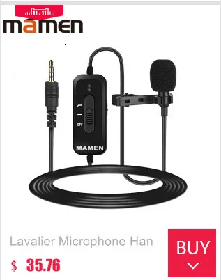 MAMEN Lavalier 3,5 мм Аудио Видео Запись нагрудный микрофон для iPhone Android Mac Vlog микрофон для DSLR камеры видеокамеры рекордер