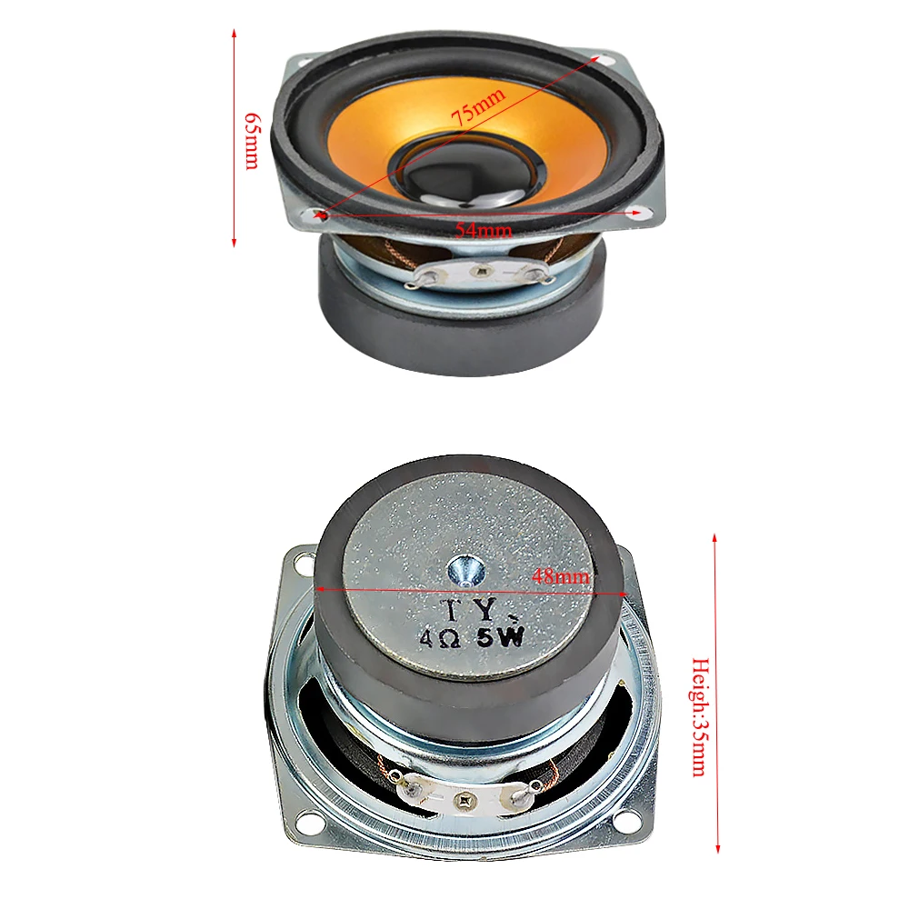 2 Woofer Altoparlanti 2.5 Pollici 4 Ohm | Bordo In Gomma 65 Mm Per Home Theater E Fai-da-te