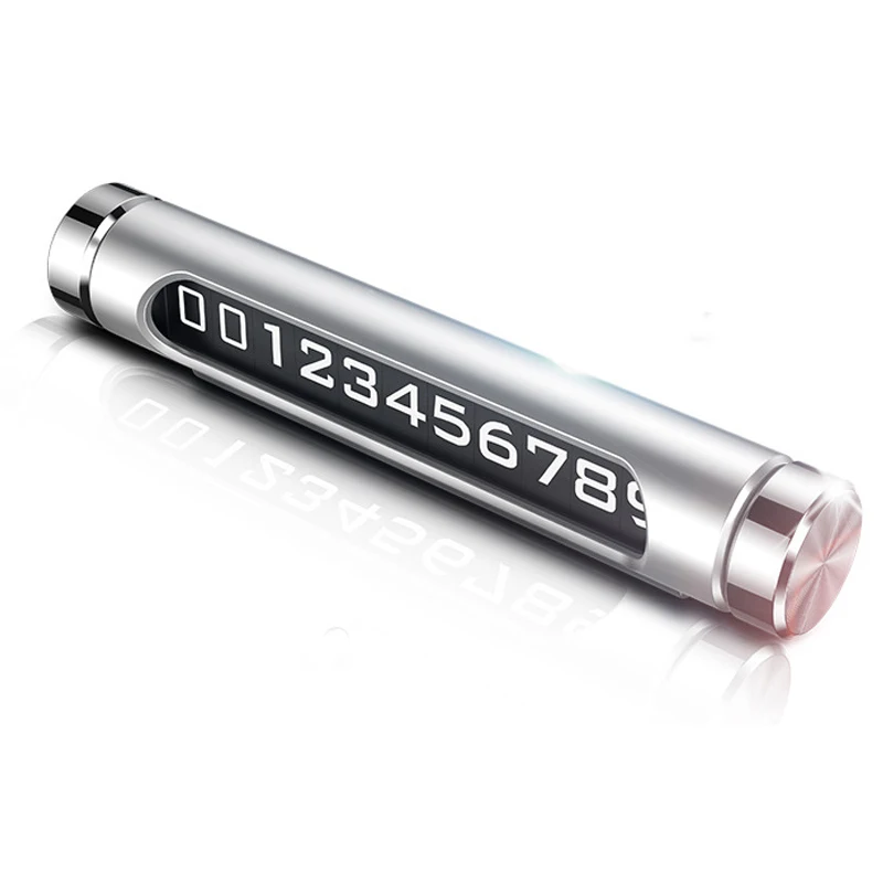 

Luminous Car Temporary Parking Card Phone Number Plate Rotatable Magnetic Adsorption Design Car Sticker