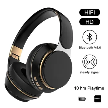 

Wireless Headphones Bluetooth 5.0 Foldable Stereo Adjustable With HD Mic Active Noise Reduction Support TF Card Radio Painless