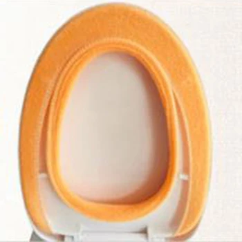 

1Pc Toilet Seat Case Warmer Toilet Accessories Pedestal Pan Cushion Pads Washable Toilet Seat Covers Random Color