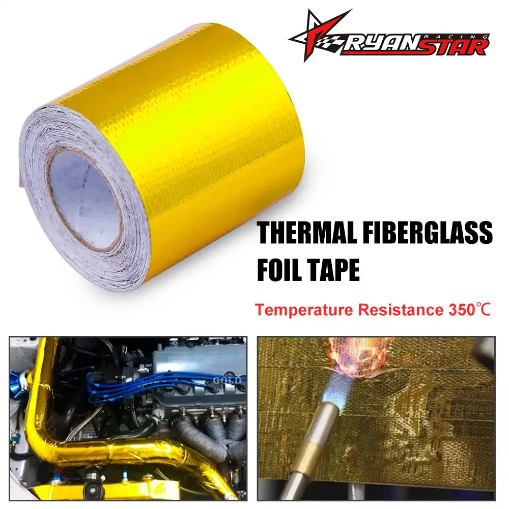 2 Inch * 5M Reflect A Gold Thermal Tape Intake Wrap Reflective Heat
