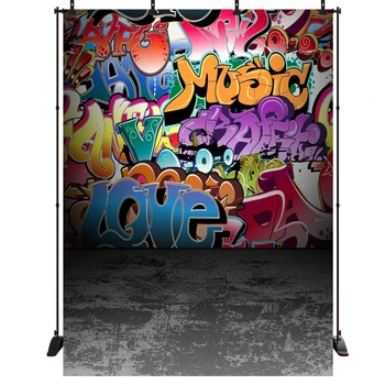 

Acejoker Hip Hop Graffiti Backdrop Retro 80s 90s Party Photography Background Vinyl Photo Studio Props