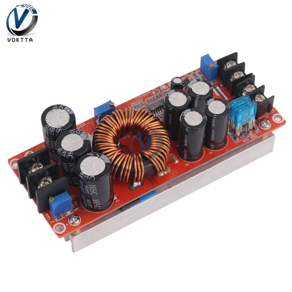 1200W High Power 20A DC Step-Up Boost Constant Current Module Output Voltage Continuously Adjustable