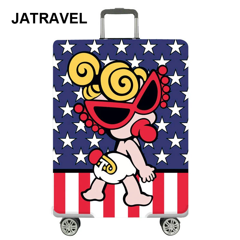JATRAVEL мультфильм чехол Толстый эластичный чемодан защитный чехол на молнии костюм для 18-30 дюймов багажник аксессуары для путешествий