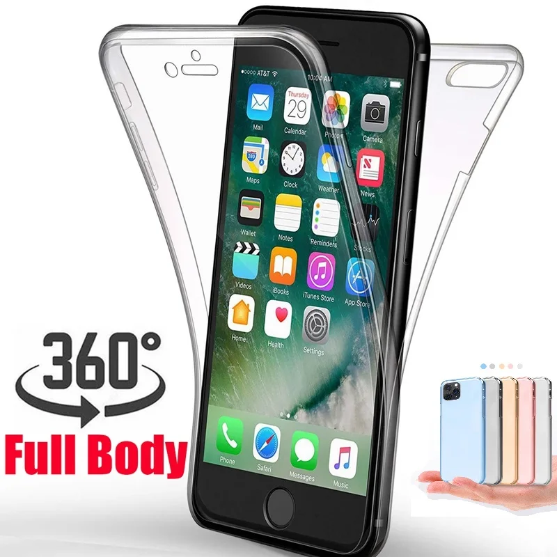 360 полная защита телефонные чехлы для iPhone 12 Pro Max SE 2020 XS MAX XR полный защитный чехол 6S