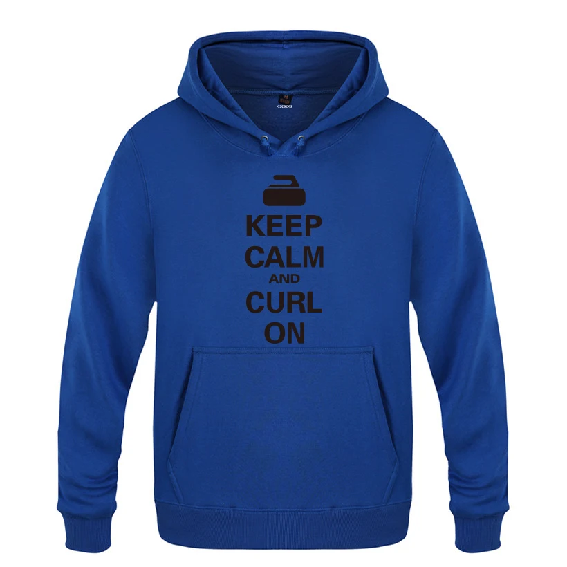 Keep Calm and Curl On Curling креативные толстовки мужские мужские пуловеры флисовые толстовки с капюшоном