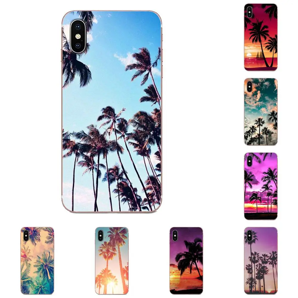 Кокосовые пальмы Aloha ложного цвета для iPhone SE2020 11 Plus Pro X XS Max XR 8 7 6S SE 4S 5 5C мягкая