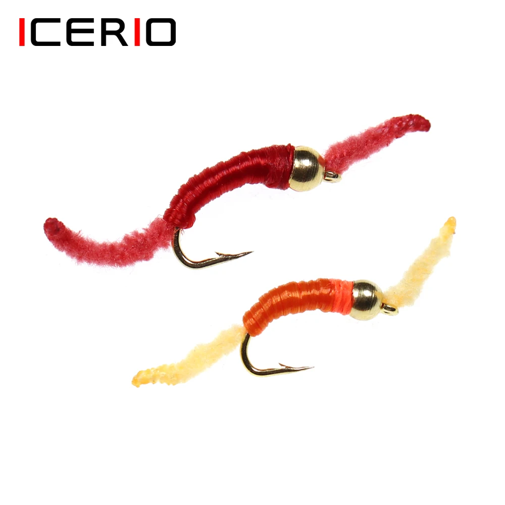 ICERIO 6PCS San Juan Worm Fly Fishing Trout Lure Baits