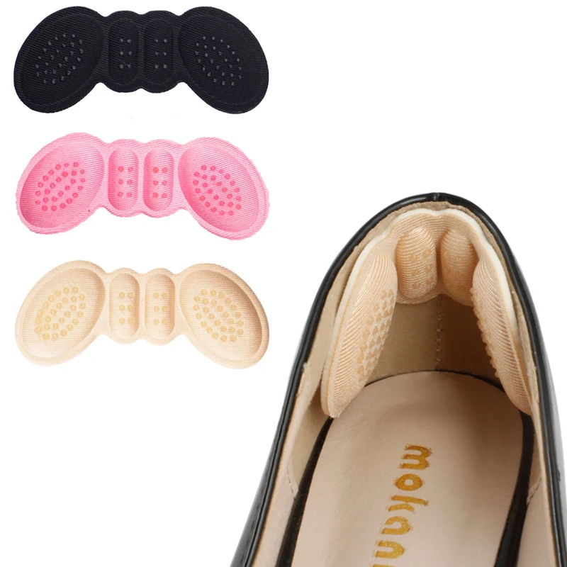 

1Pair High Heel Insoles Butterfly Adjust Size Heel Liner Grips Protector Sticker Heel Pad Foot Care Anti Keep Abreast Heel Pads