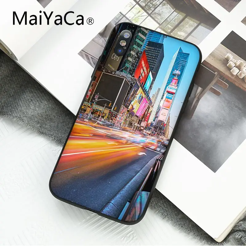 MaiYaCa Нью-Йорк Таймс Сквер такси чехол для телефона для iphone 11 Pro 11Pro Max 8 7 6 6S Plus X XS MAX 5 5S SE XR - Цвет: A8