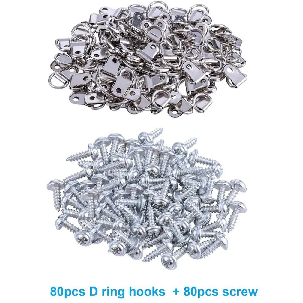 

D-shaped Photo Frame Wall Hook Kit Of Boxed Small Semicircular Hook Durable And Practical Hanging Ring