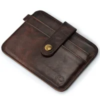 Men Genuine Leather Slim Wallet Male Small Purse Mini Money Bag Walet Thin Portomonee carteras Man's Wallet Card Holder 1
