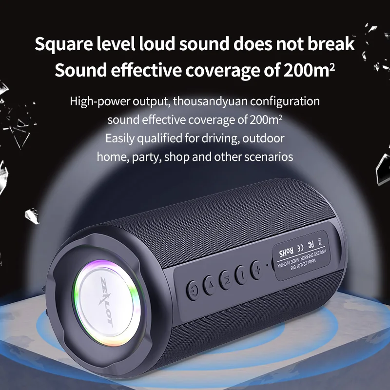 スピーカー(ブルーツゥース) FUNLOGY Portable2 black / ポータブルスピーカー Bluetooth