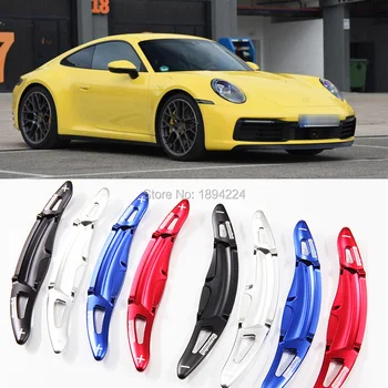 

2pcs High Quality Aluminum Car Steering Wheel Shift Paddle Shifter Extension For Porsche 911 2016-2019