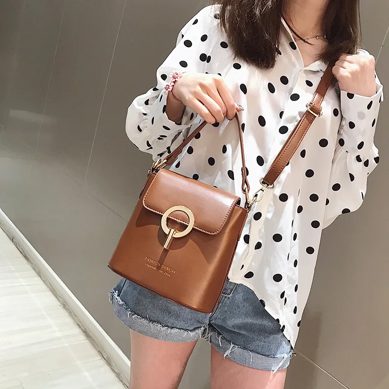 

Small Bag Women's Contrast Color Shoulder Bag Fashion Shoulder Bag 2019 Summer New Style PU Handbag Trendy Bag Versatile Casual