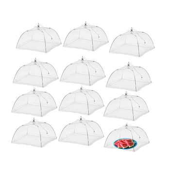 

(12 Pack) -Up Mesh Food Covers Tent Umbrella for Outdoors, Sn Tents Protectors for Bugs, Reusable and Collapsible-Dropshi