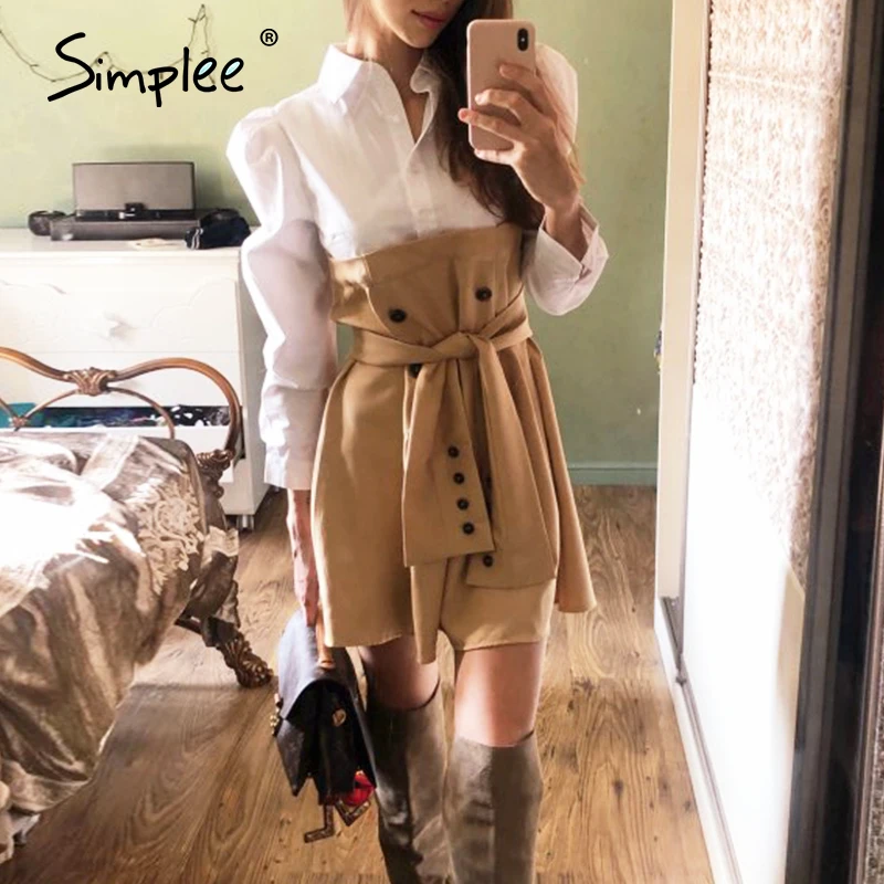 khaki shirt dress womens