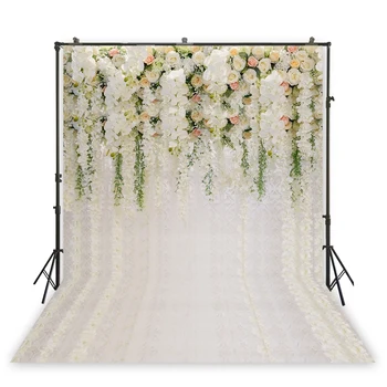 

HUAYI wedding themed background studio props photobooth fresh flowers backdrop wedding photo photography back dropxt-6749