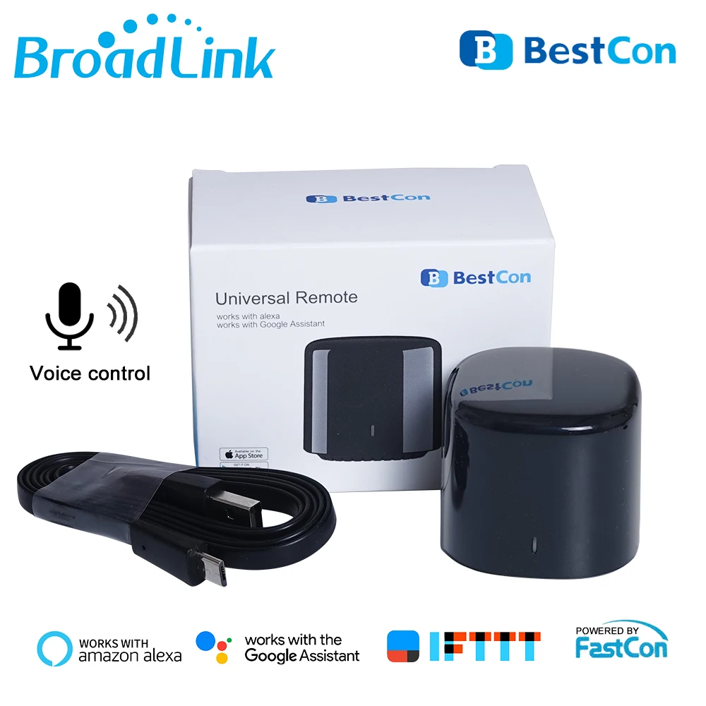 

BroadLink BestCon RM4C Mini WiFi FastCon Smart Remote Voice Control with Google Home & Amazon Alexa Smart Home HUB IR Controller