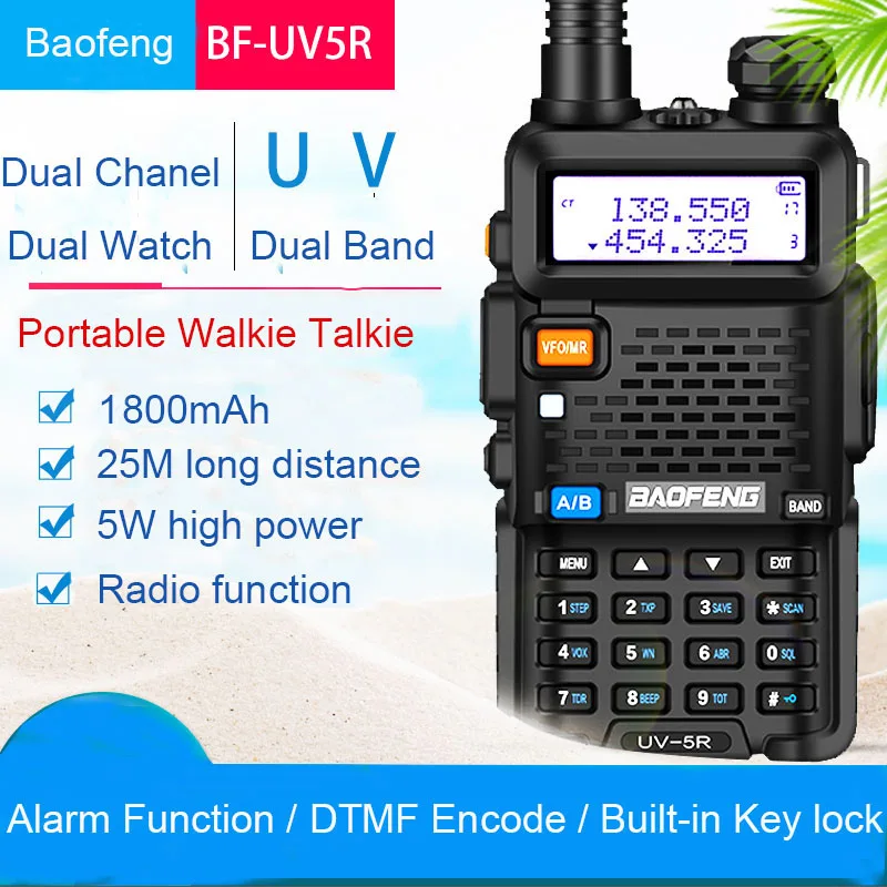Горячая Распродажа портативная рация Baofeng UV 5R 5 Вт FM|Рации| |