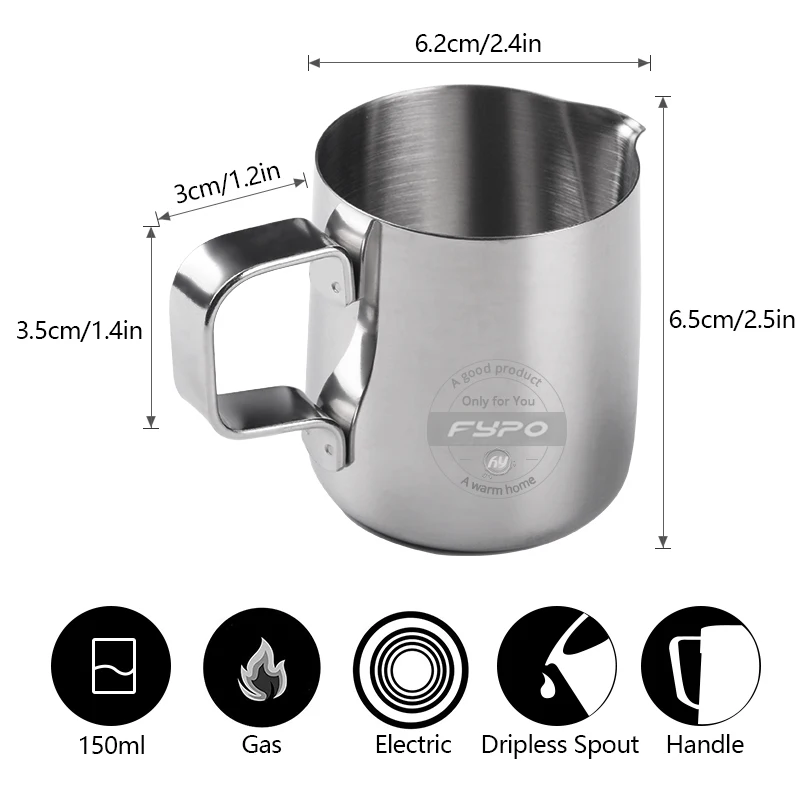 Brocca Latte Acciaio Inox Dianoo 600ml - Placcata Titanio, Per Cappuccino E Frullati, Blu - Foto 4