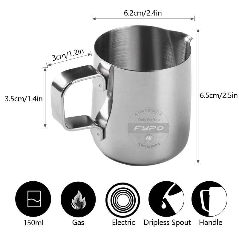 Dropship 150ml Stainless Steel Milk Frothing Pitcher Espresso