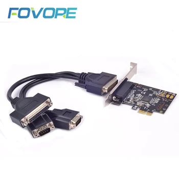 

2 port Serial DB9 RS232 Parallel DB25 PCI e Adapter Serial DB9 RS232 Parallel DB25 to PCI e Adapter RS-232 PCIe PCI-e Card