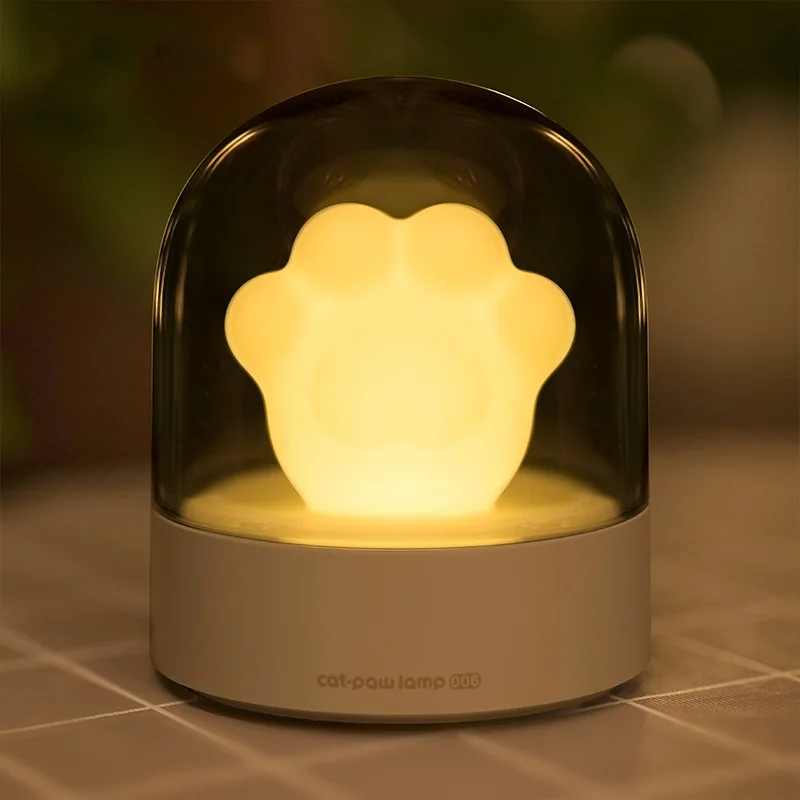 

Cute cat hand Charging Light music box Led Usb Atmosphere Night Lamp Intelligent Lovely light table lamp baby room