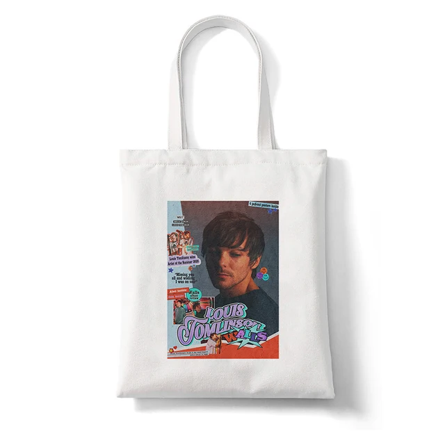 Louis Tomlinson Walls One Direction Shopper Bags Shopping Bag Tote Bag Shoulder Bag Canvas Bags Large Capacity College Handbag X248