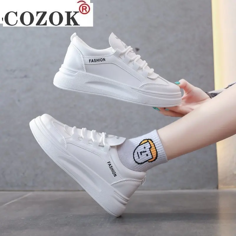 de moda coreana para mujer, zapatillas plataforma blancas, zapatos voladores de primavera, zapatos de malla transpirables para mujer _ - AliExpress Mobile