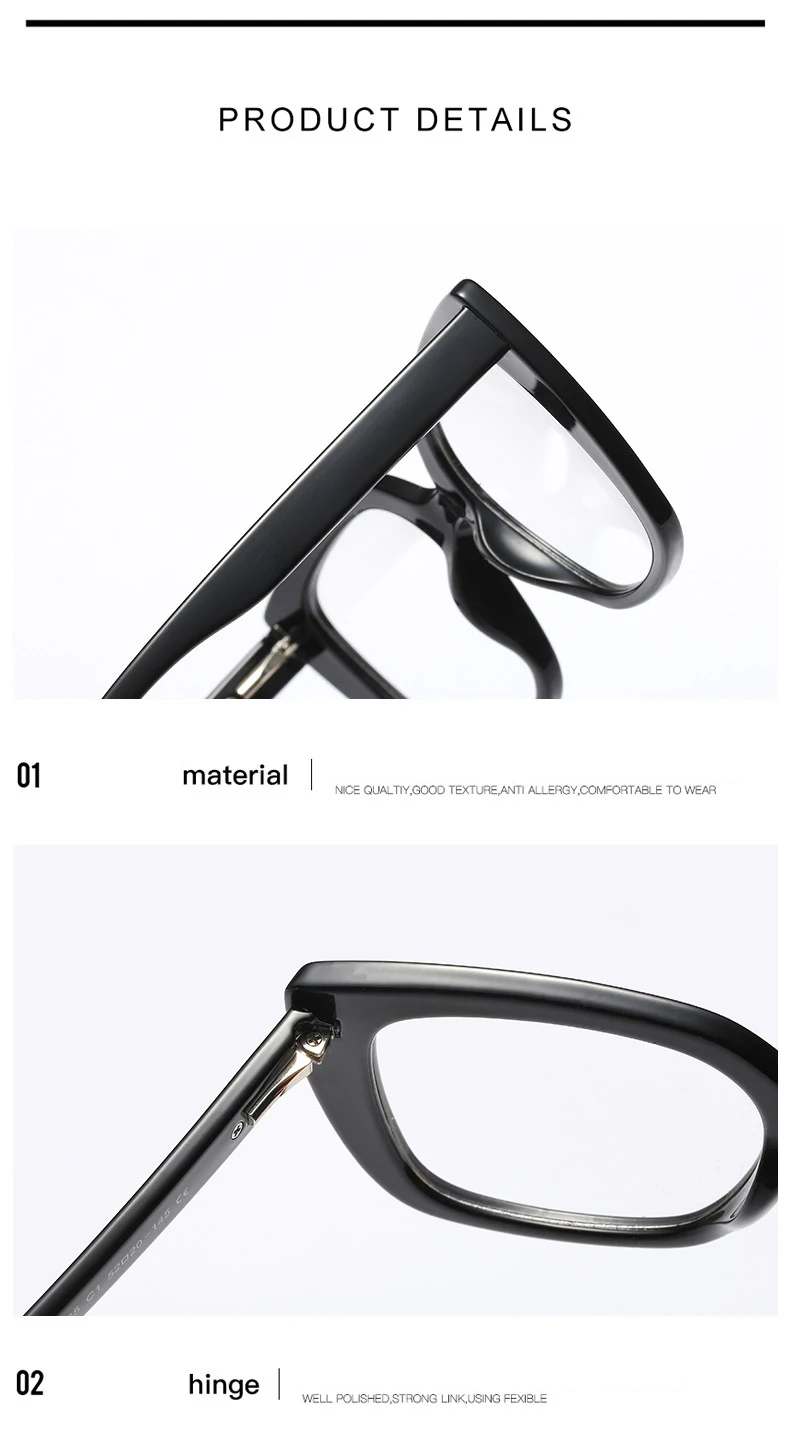 Kinlion Ретро женские очки оправа квадратные очки в большой оправе для мужчин прозрачные весенние ножки очки для чтения