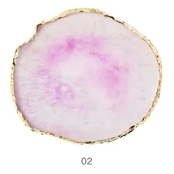 

Nail Color Tools Nail Round Palette Resin Agate Piece Nail Art Color Toning A Tablet Display Tool